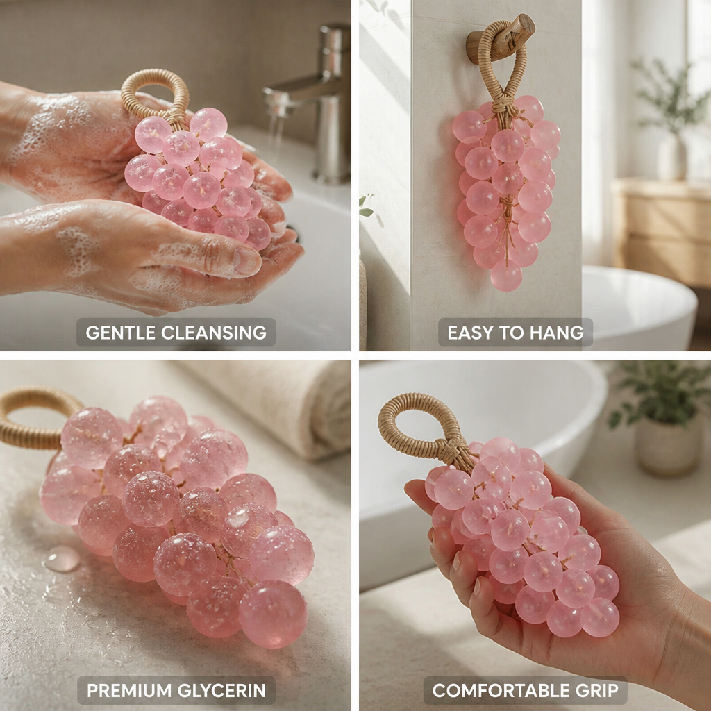 Glycerin Crystal Grape Soap Bar (Scented)