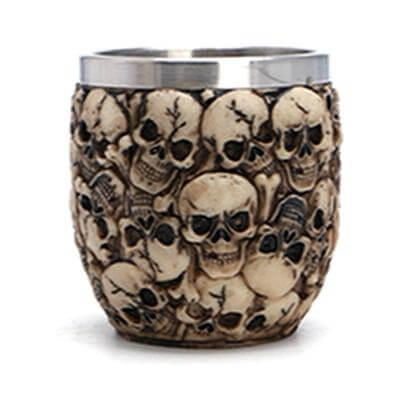Goblet Cup Skull Design Stainless Steel