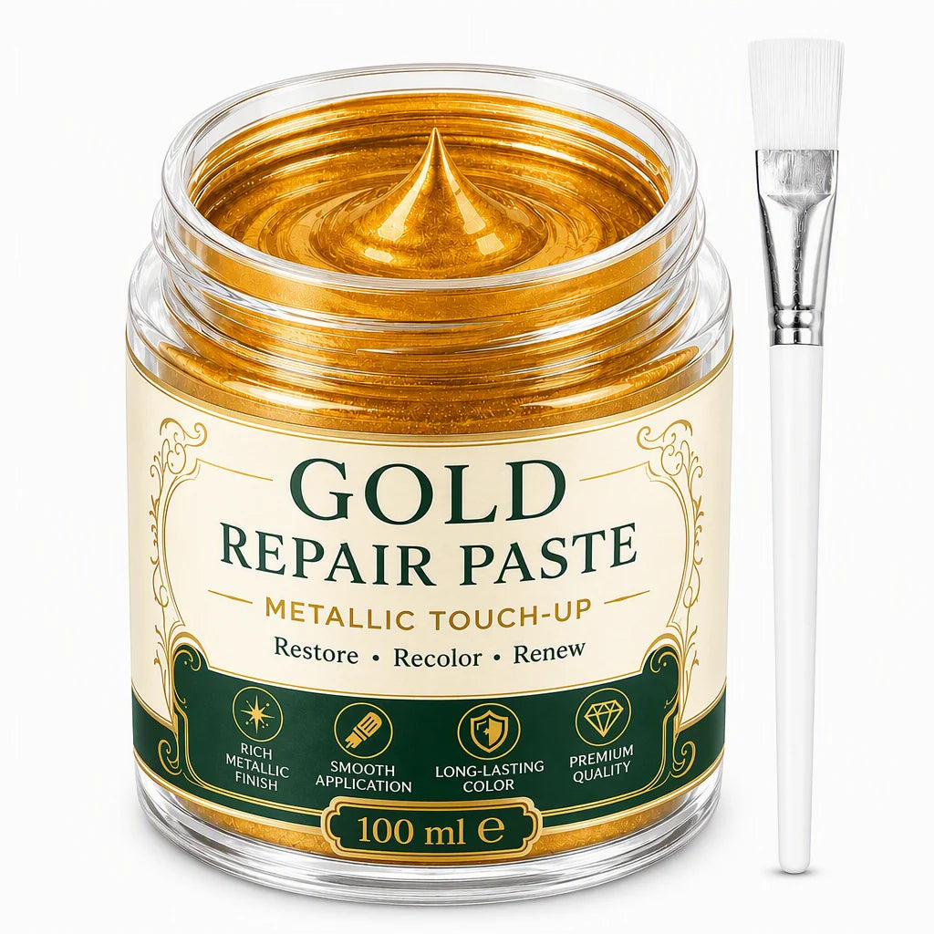 Gold Refinishing Paste Water-Resistant With Applicator Brush