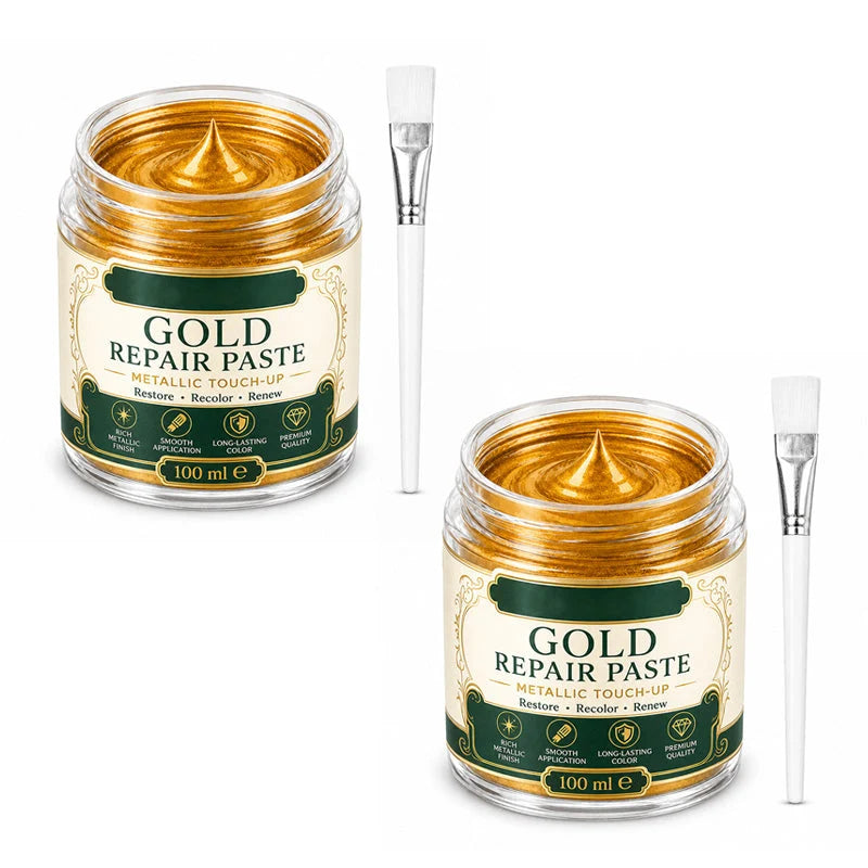 Gold Refinishing Paste Water-Resistant With Applicator Brush