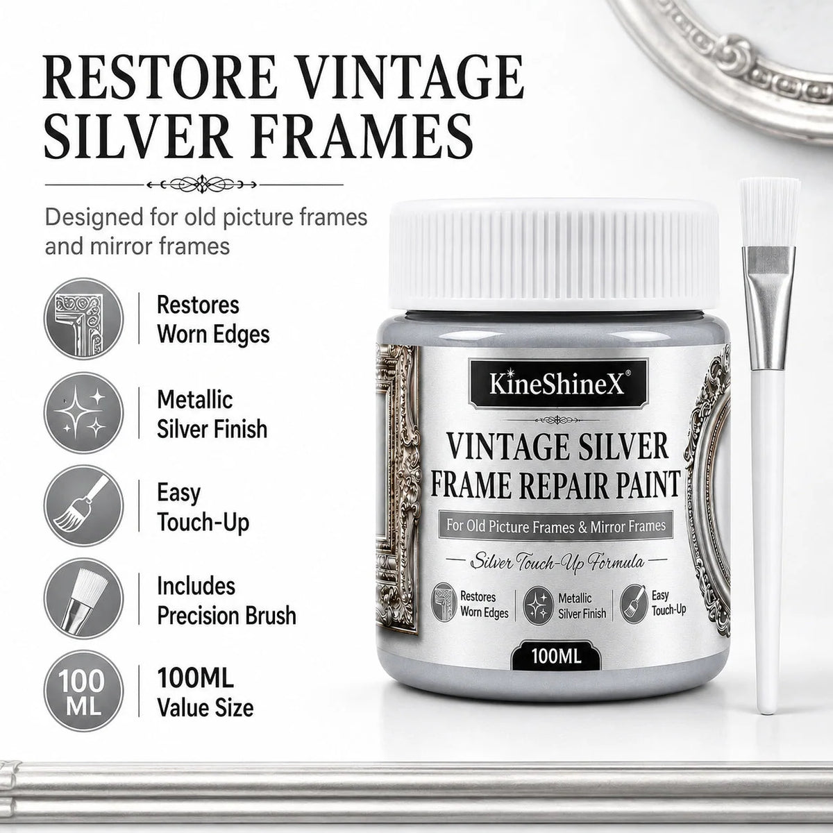 Gold Refinishing Paste Water-Resistant With Applicator Brush