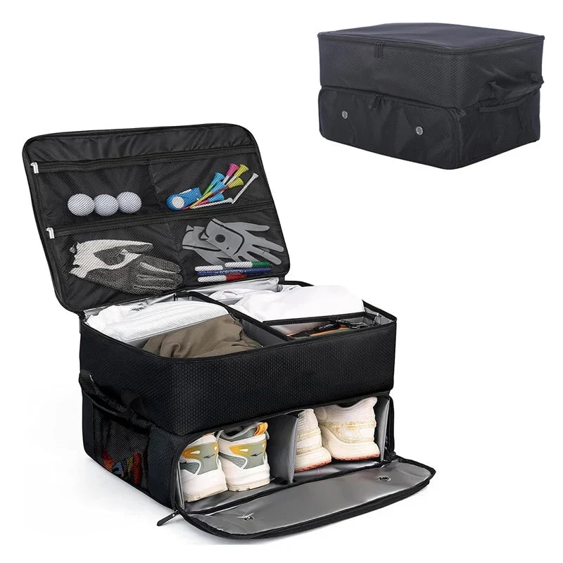 Golf Organizer Collapsible Weather-Resistant Fabric & Mesh Pockets