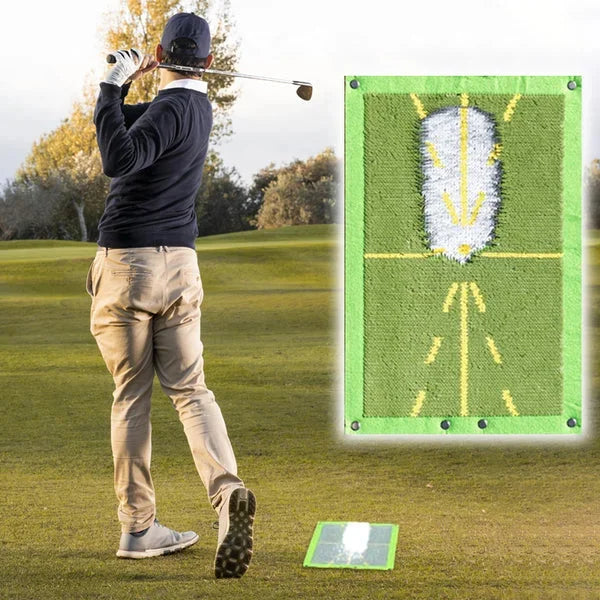 Golf Training Mat Instant Divot Feedback Sequined Surface