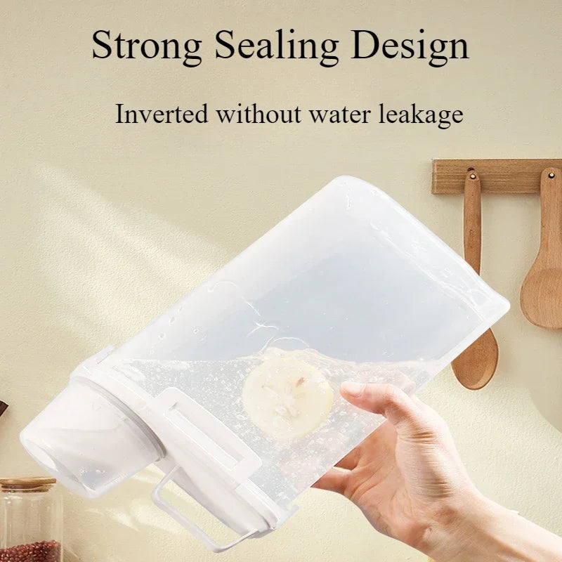 Grain Storage Dispenser Airtight Seal & Built-In Measuring Cup
