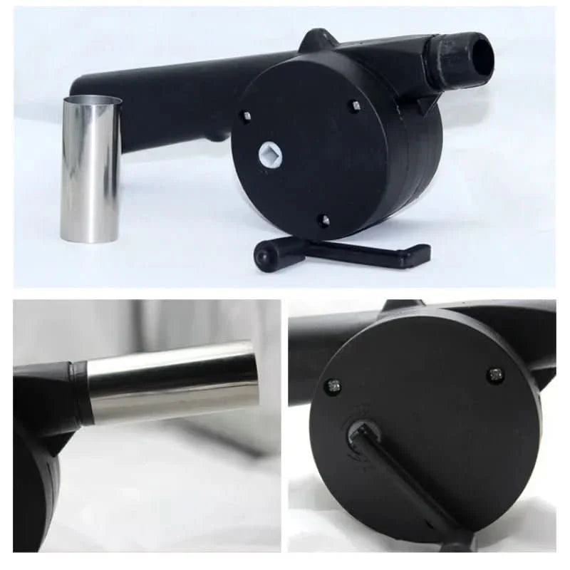 Grill Fan Hand-Operated Lightweight Plastic
