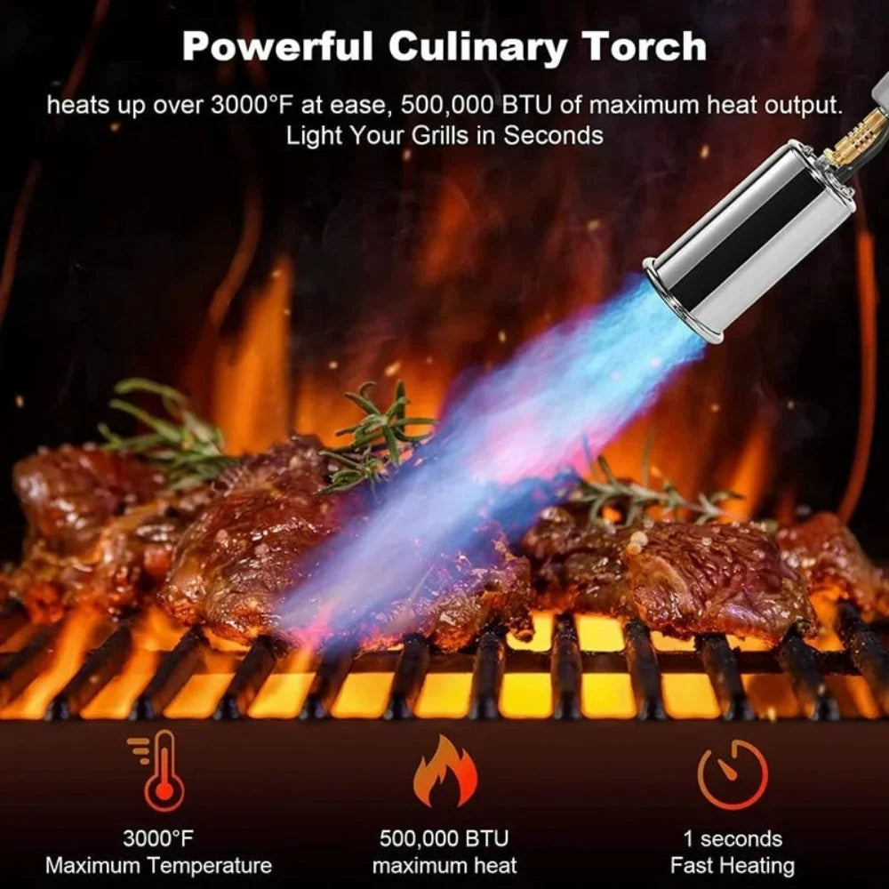 Grill Lighter Long-Reach Adjustable Flame Butane-Refillable