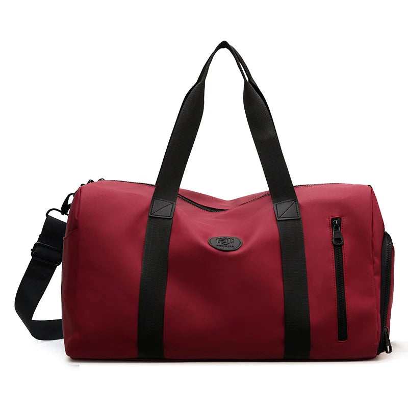 Gym Duffel Bag Waterproof Separate Shoe Compartment Adjustable Straps