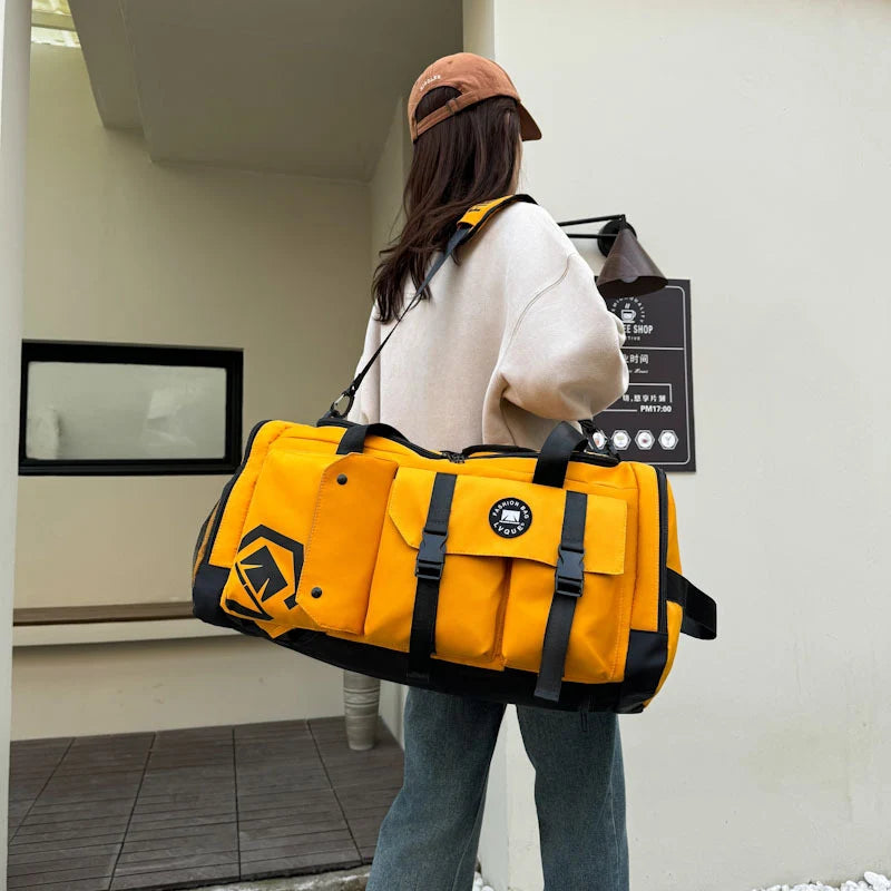 Gym Duffle Bag Water-Resistant Multi-Pocket Adjustable Strap