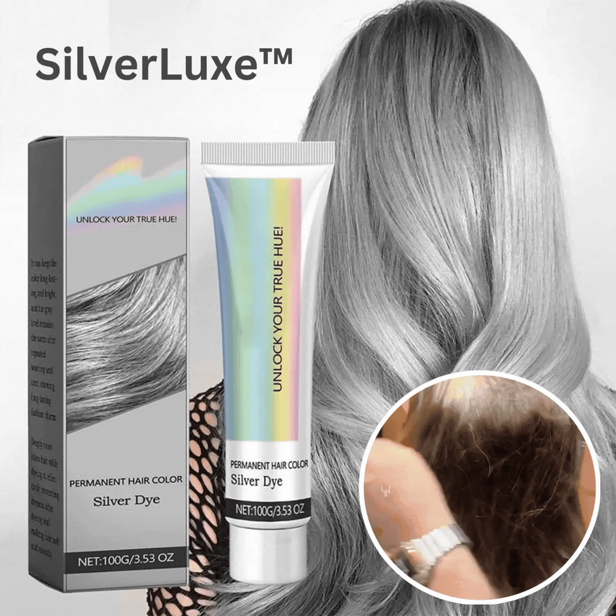 Hair Color Cream Silver Ammonia-Free Plant-Based