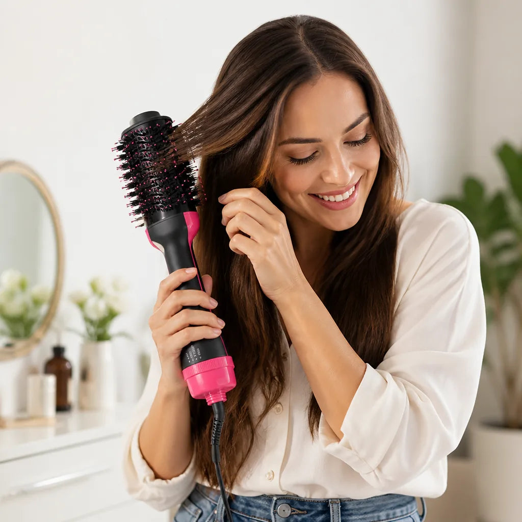 Hair Dryer Brush 2-in-1 Oval Volumizing Ceramic Coating