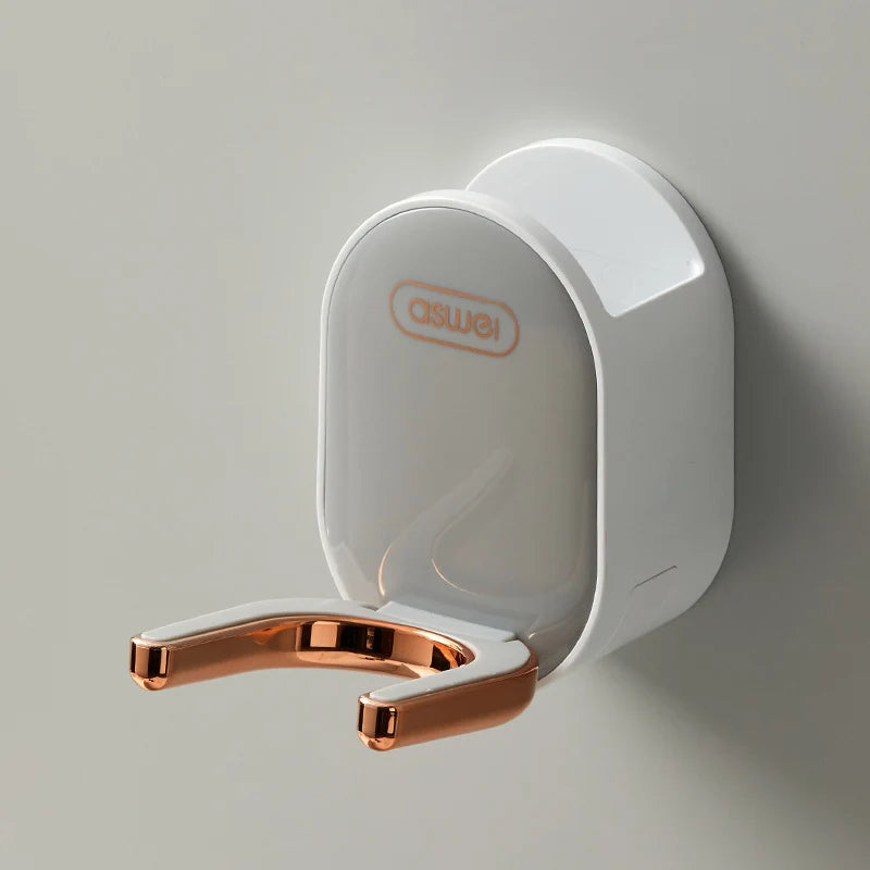 Hair Dryer Holder Foldable No-Drill Space-Saving