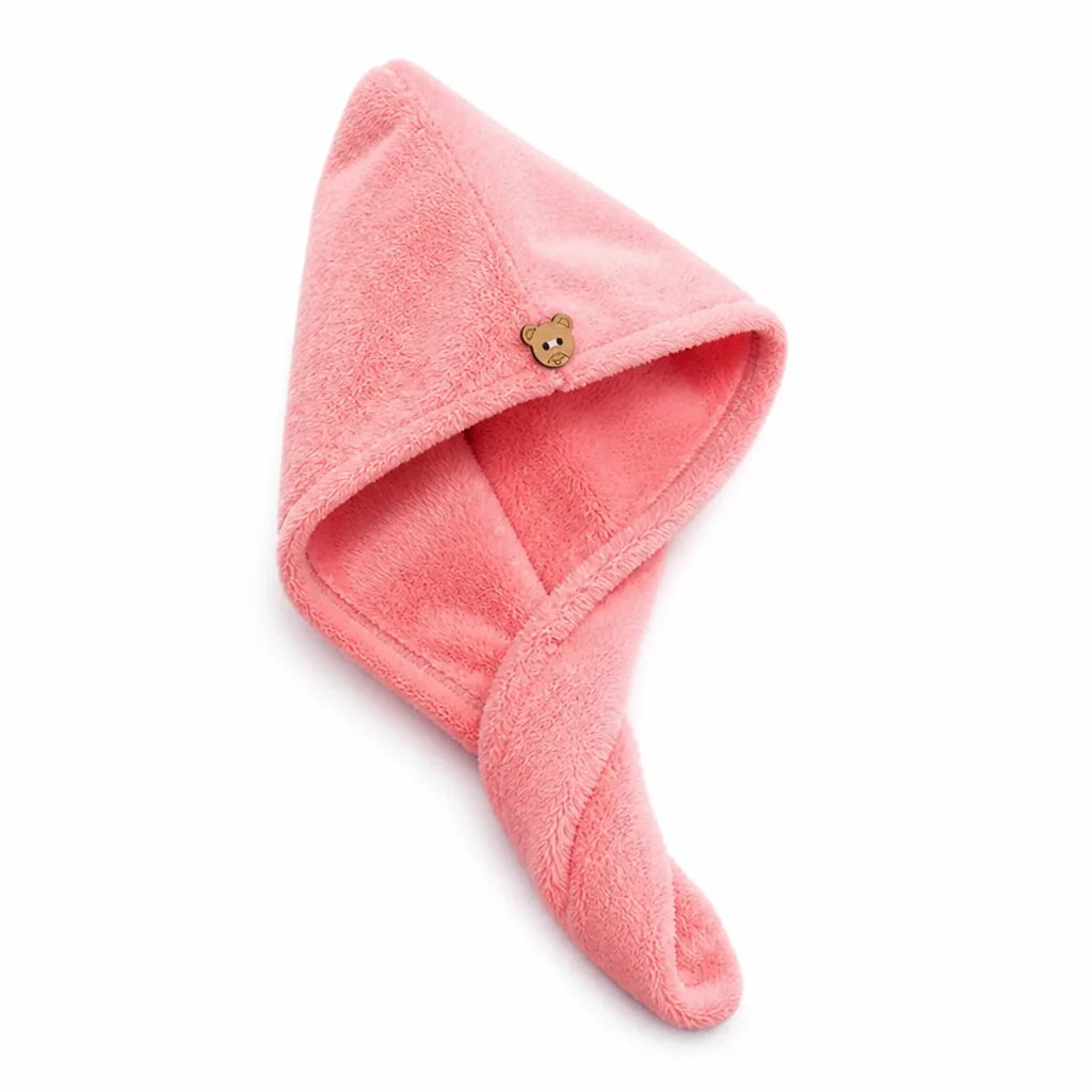 Hair Drying Towel Super-Absorbent Microfiber Button Closure