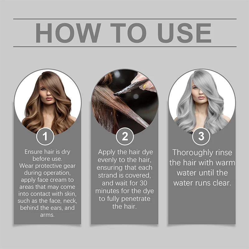 Hair Dye Silver Ammonia-Free With Aloe Extract