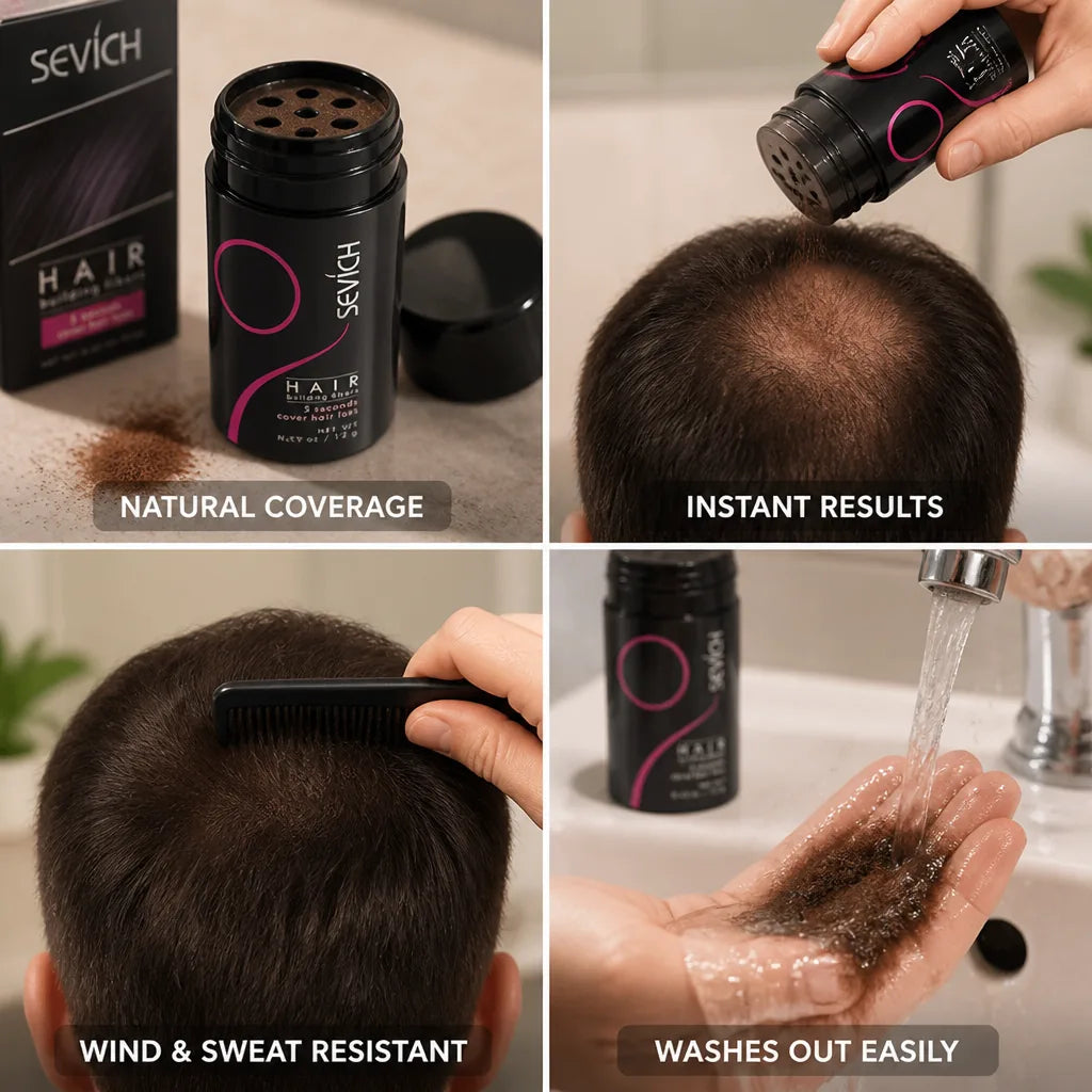 Hair Fiber Set Keratin Natural-Look With Applicator & Comb