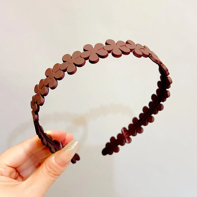Hair Headband Flexible Resin Non-Slip Teeth Matte Finish