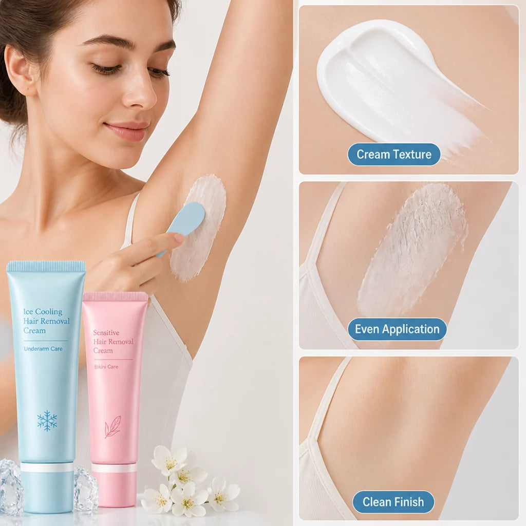 Hair Removal Cream Sensitive Skin Cooling Niacinamide