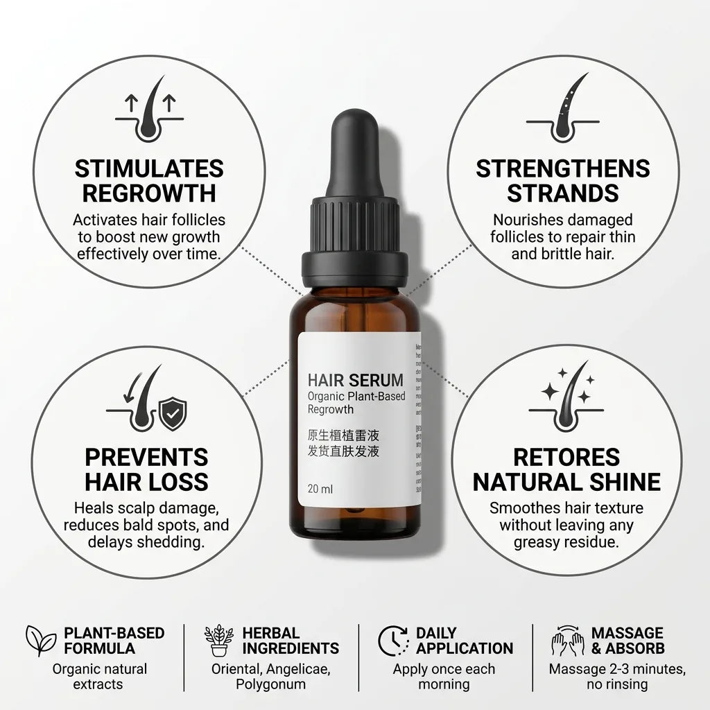 Hair Serum Organic Plant-Based Regrowth