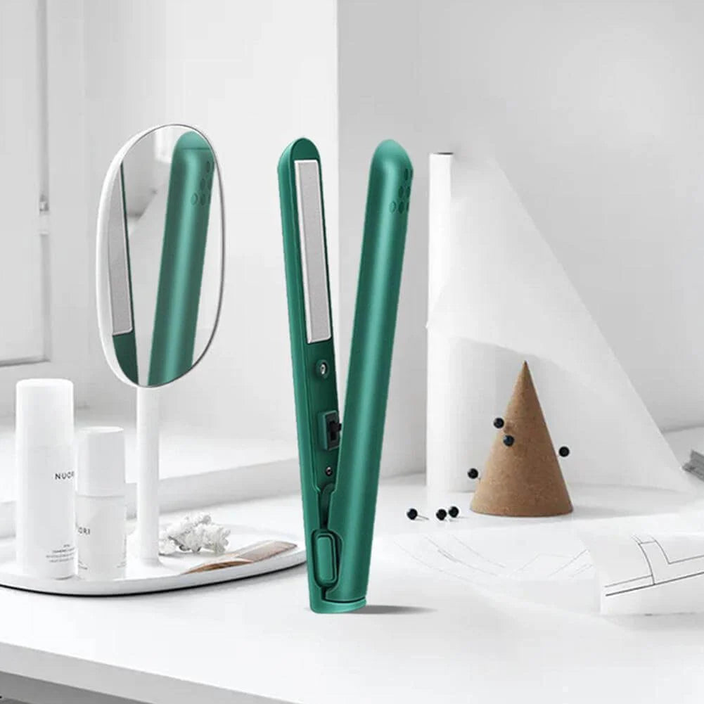 Hair Straightener & Curler Cordless 2-in-1 Ceramic Plates