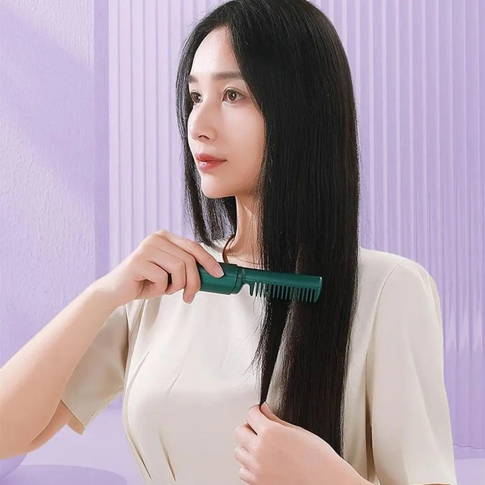 Hair Straightening Comb Ceramic Heated Cordless Rechargeable