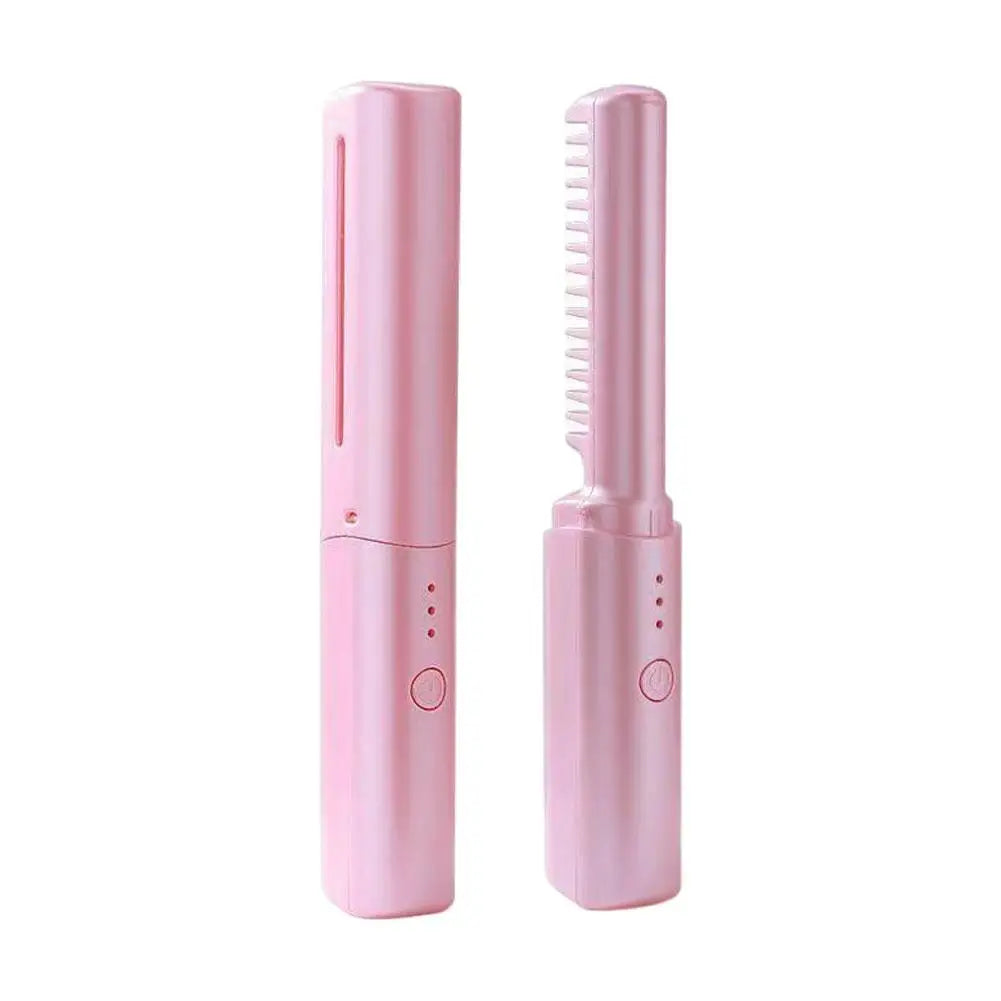 Hair Straightening Comb Ceramic Heated Cordless Rechargeable