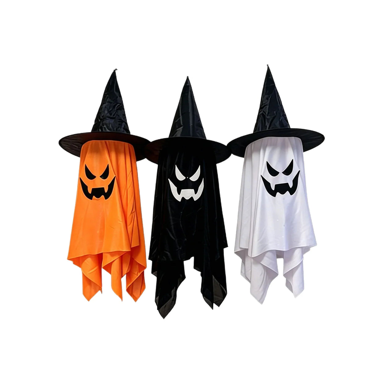 Halloween Decoration Figure Glowing Eyes Witch Hat Weatherproof