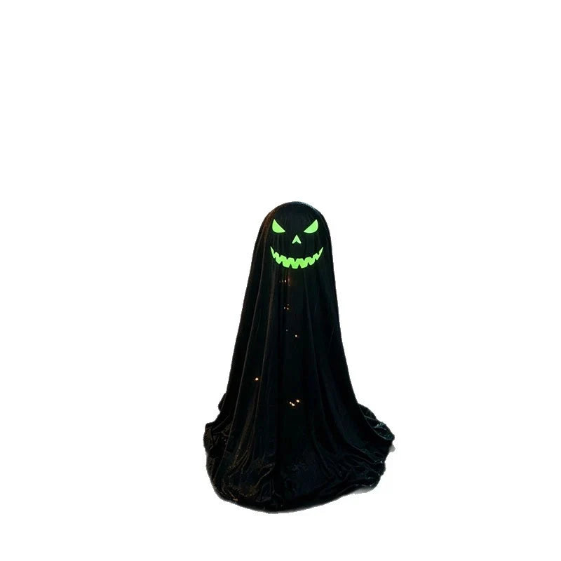 Halloween Ghost Decoration Glowing Eyes & Smile Weather-Resistant