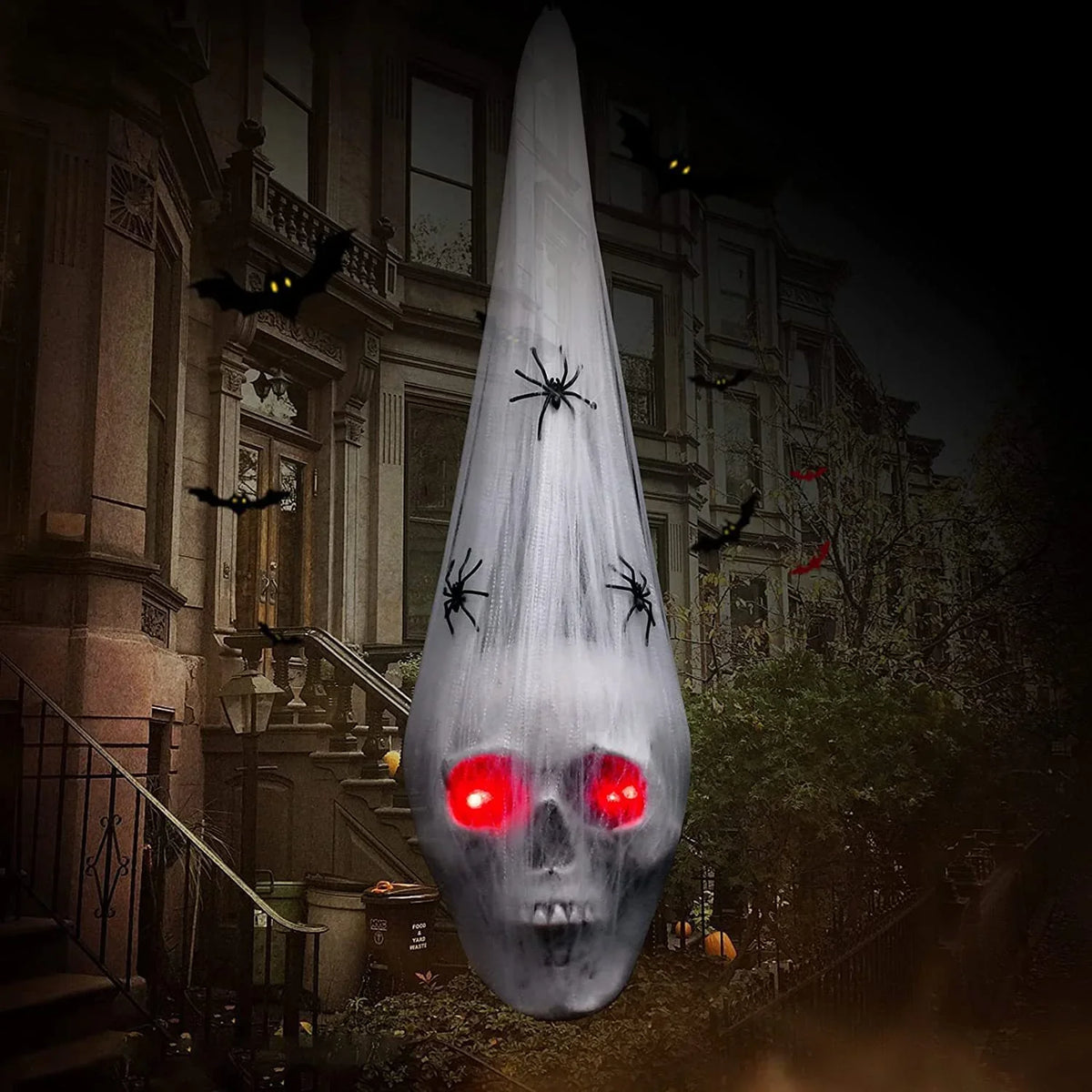 Halloween Ghost Decoration Glowing Red Eyes Indoor & Outdoor