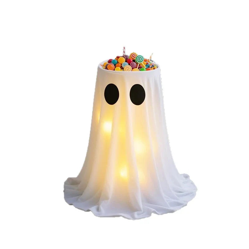 Halloween Ghost Light LED Weatherproof Fillable Candy Holder