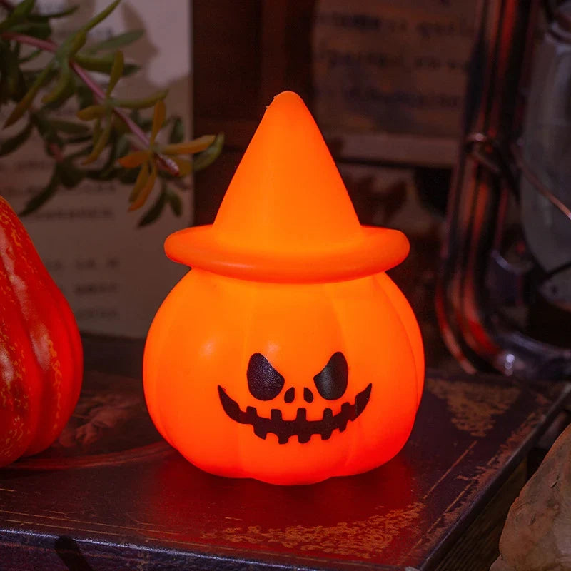 Halloween Lamp Pumpkin Witch Hat Soft Warm Light