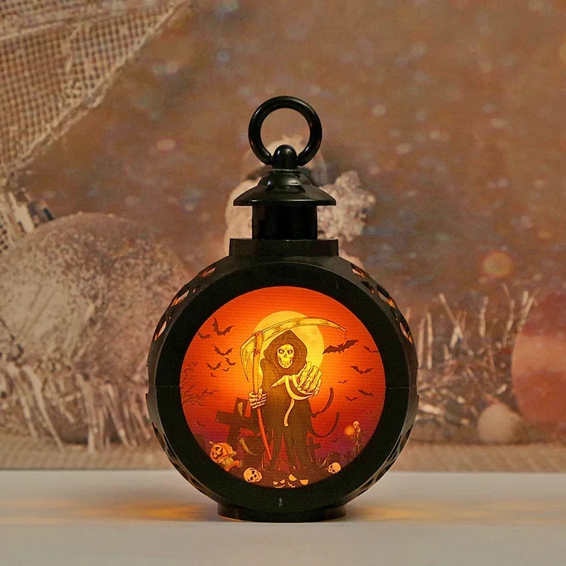 Halloween Lantern Intricate Cutout LED Indoor & Outdoor Decor