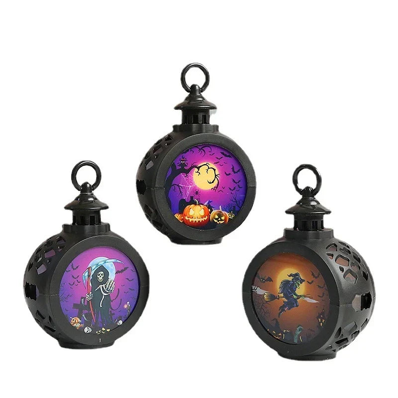 Halloween Lantern Intricate Cutout LED Indoor & Outdoor Decor