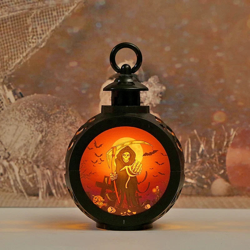Halloween Lantern Skeleton Motif Integrated LED