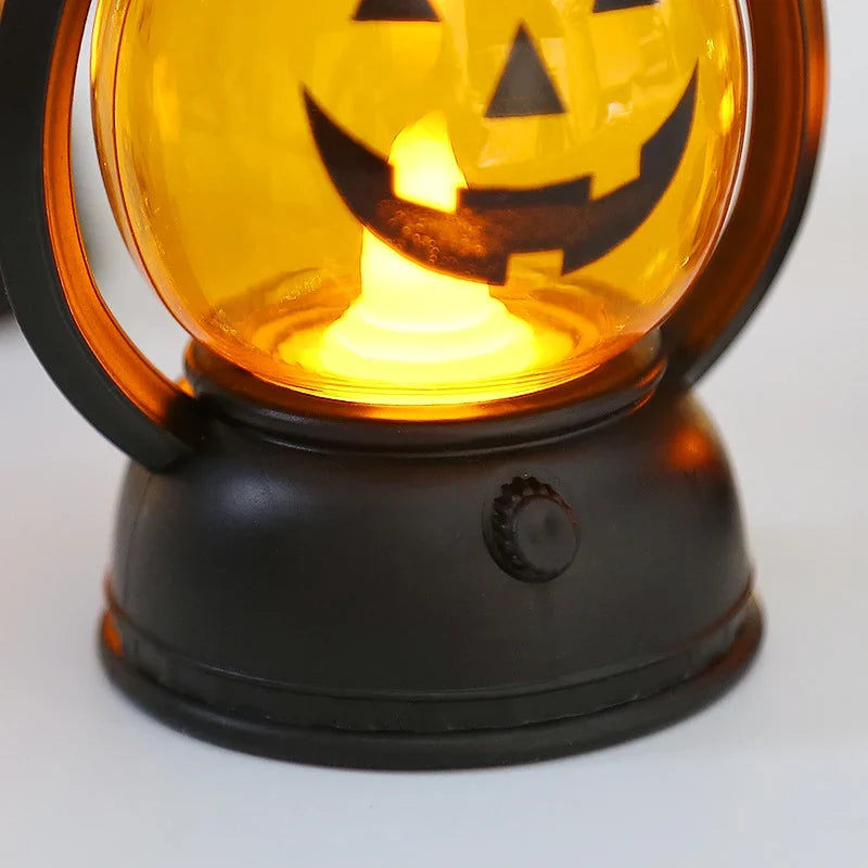Halloween Lantern Smiling Pumpkin Soft Glow Durable Plastic