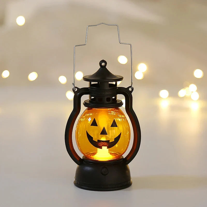 Halloween Lantern Smiling Pumpkin Soft Glow Durable Plastic