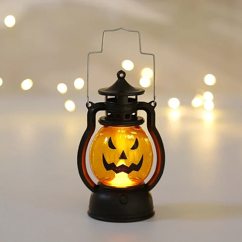 Halloween Lantern Smiling Pumpkin Soft Glow Durable Plastic