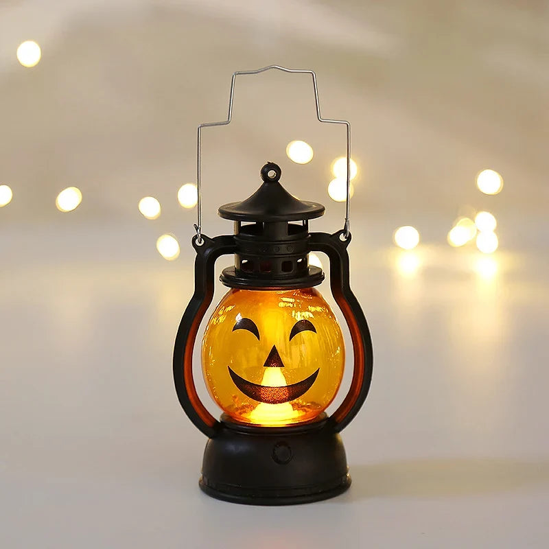 Halloween Lantern Smiling Pumpkin Soft Glow Durable Plastic