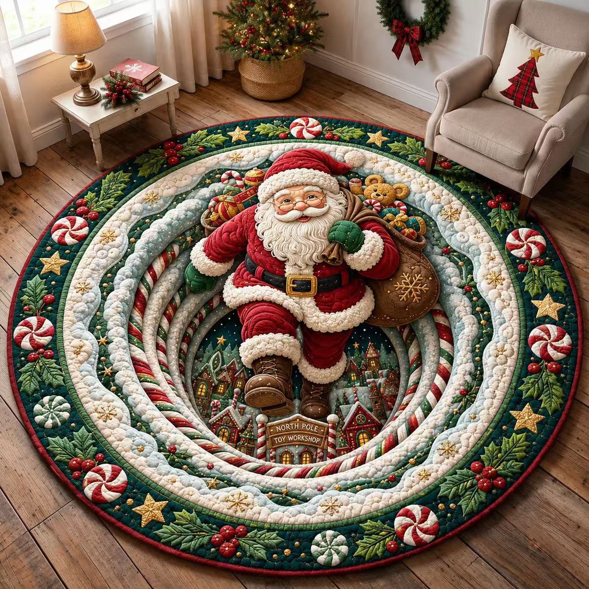 Halloween Rug 3D Pumpkin Design Spot-Cleaning Care