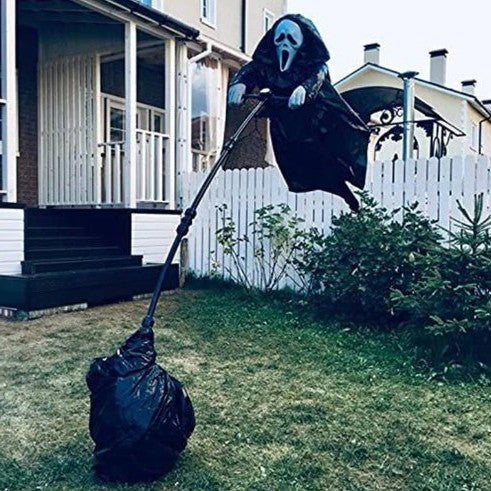 Halloween Scarecrow Wind-Powered Sway Detachable Pole Weather-Resistant