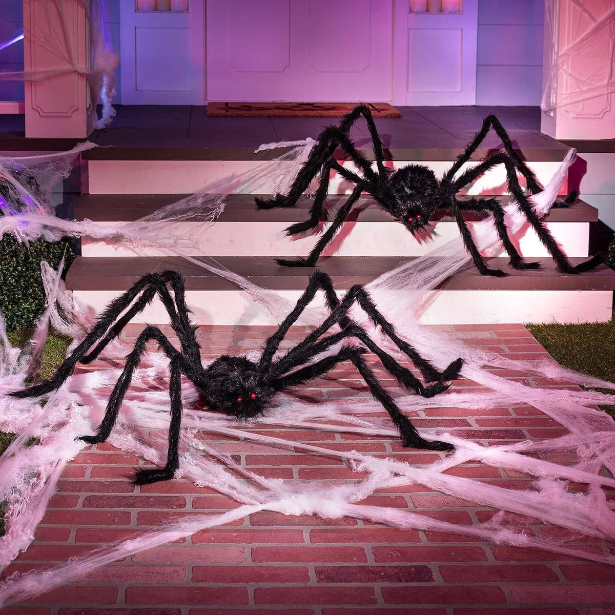 Halloween Spider Decoration Set of 2 Weather-Resistant Bendable Legs