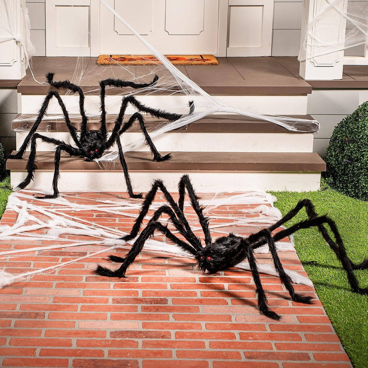 Halloween Spider Decoration Set of 2 Weather-Resistant Bendable Legs