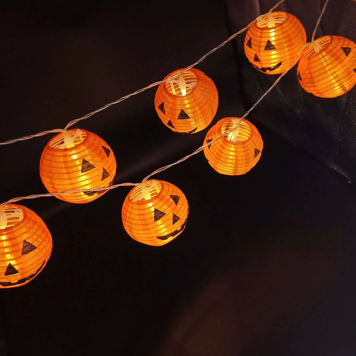 Halloween String Lights Pumpkin Lantern Design Waterproof Indoor & Outdoor Use