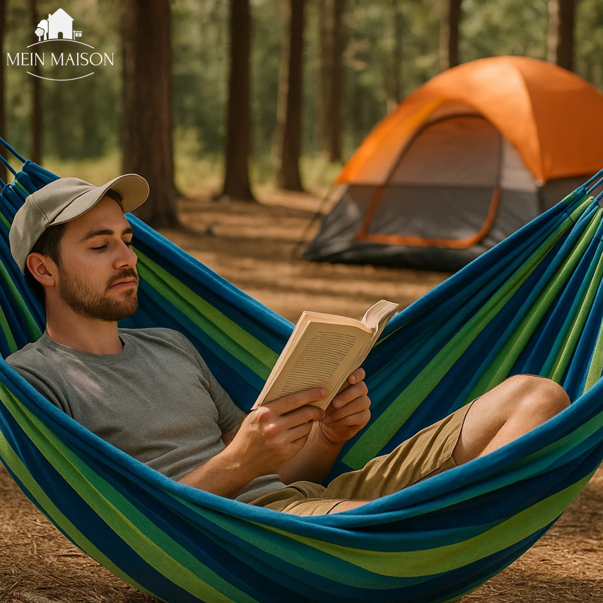 Hammock Cotton Canvas Non-Slip 441 lb Capacity