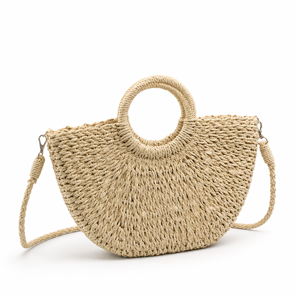 Hand-Braided Adjustable Strap Handbag