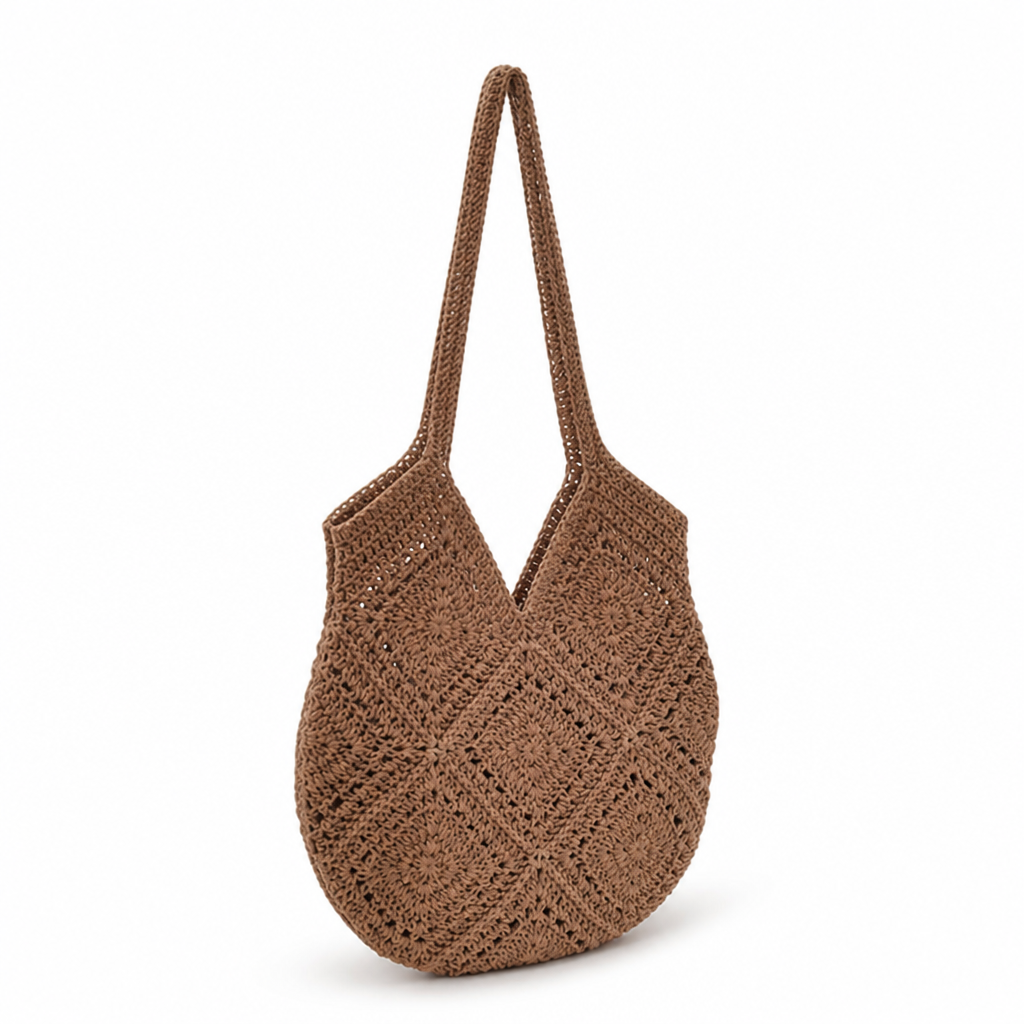 Hand-Crocheted Cotton Eco-Friendly Tote Bag