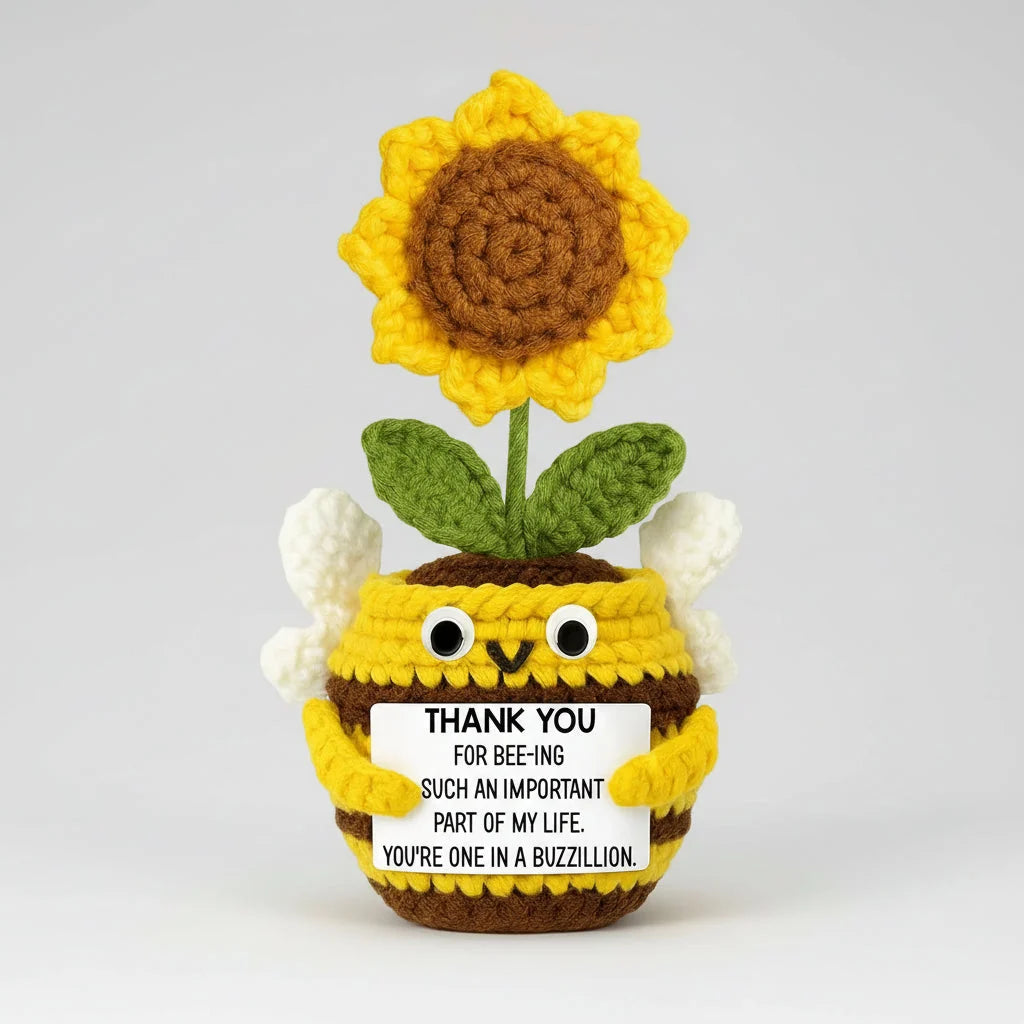Hand-Crocheted Flower Bendable Wired Stem Trimmable