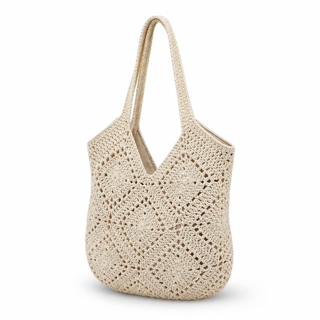 Hand-Knotted Eco-Friendly Spacious Tote Bag