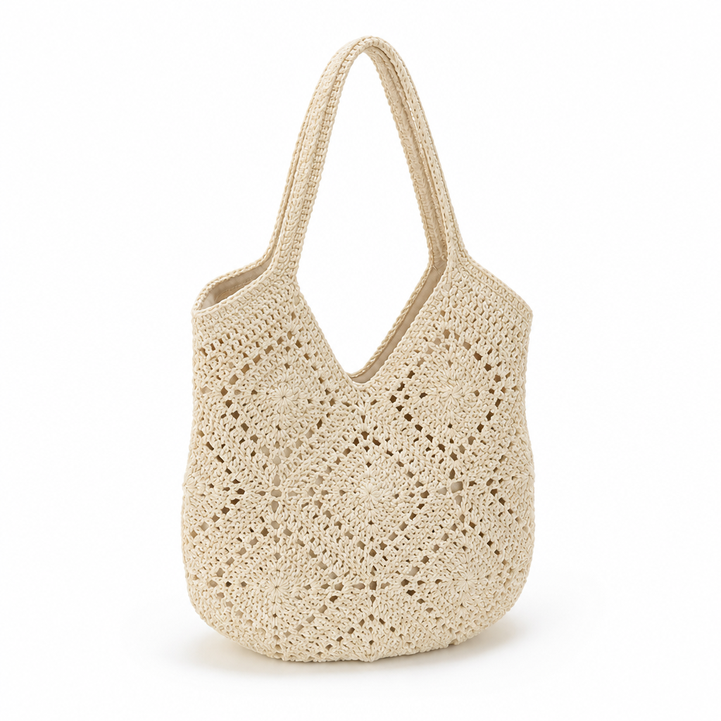 Hand-Knotted Eco-Friendly Spacious Tote Bag