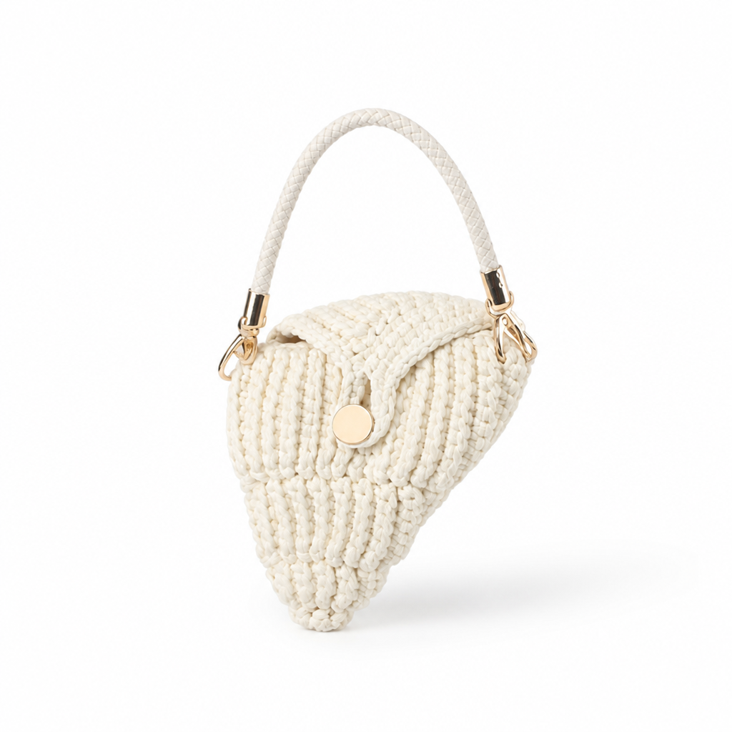 Hand-Knotted Natural Macramé Handbag
