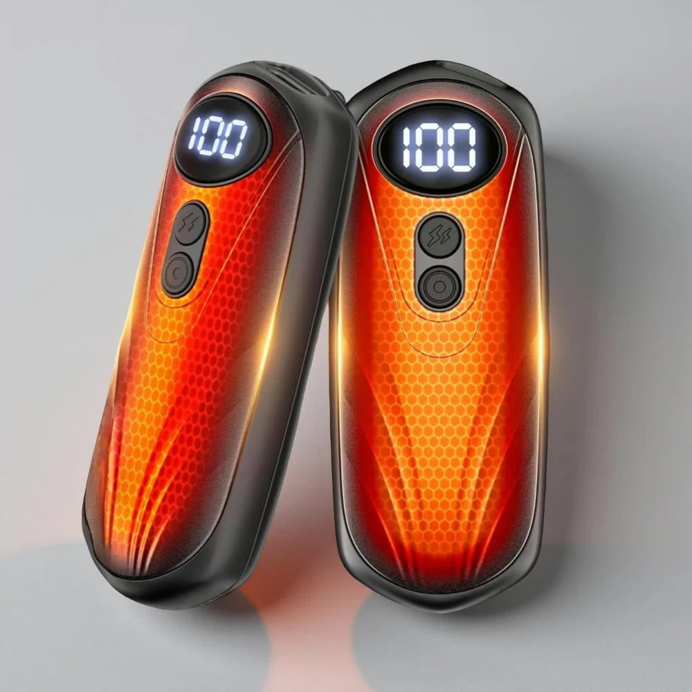 Hand Warmers Rechargeable Set of 2 Five Heat Settings LED Display