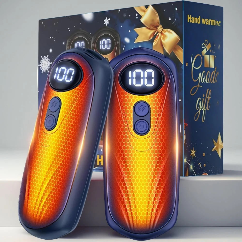 Hand Warmers Rechargeable Set of 2 Five Heat Settings LED Display